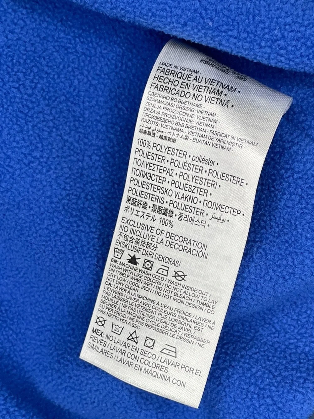Nike Kids Blue and Navy Colorblock Fleece-Lined Hooded Fall Jacket-kids 7